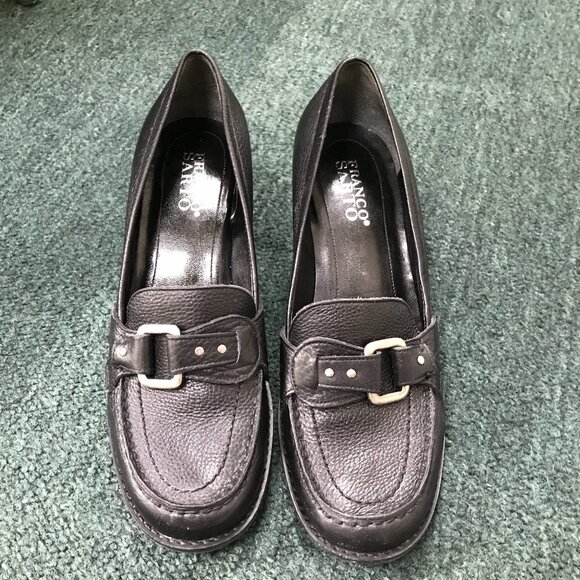 Franco Sarto Black Leather Slip-on Loafer - Size 8.5M - Picture 1 of 7